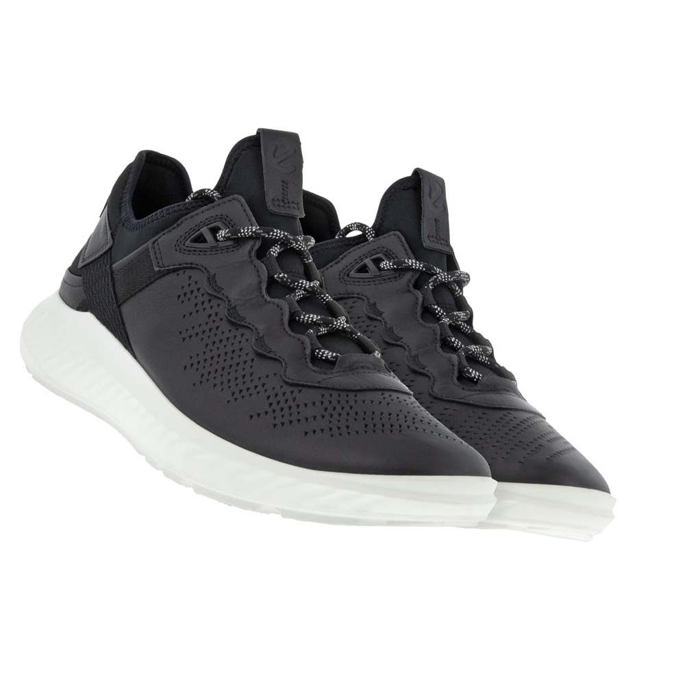 Men's Ecco Ath-1fm Sneakers Black / White | Canada 598DFM